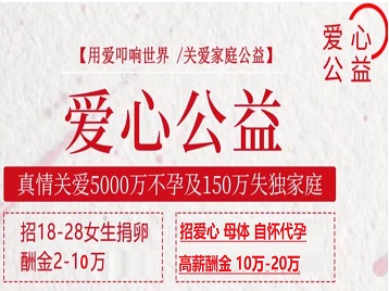 龙凤捐卵助孕生子 爱心志愿者招募